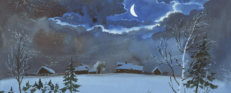 Рисунок к стиху помню долгий зимний вечер